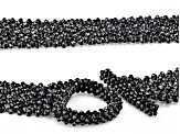 Pre-Owned Black Spinel Beaded Stretch Belt