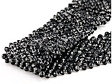 Pre-Owned Black Spinel Beaded Stretch Belt
