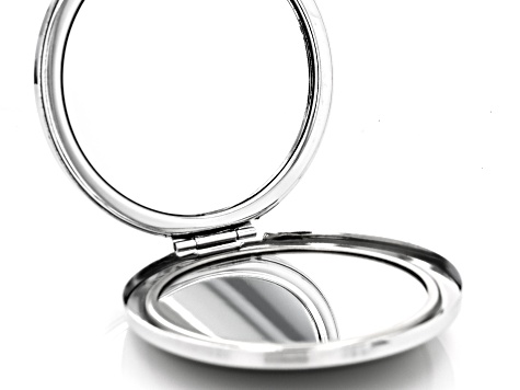 Pre-Owned Connemara Marble Silver Tone Compact Mirror