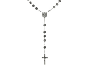 Pre-Owned Silver Tone Over Brass Saint Rosary