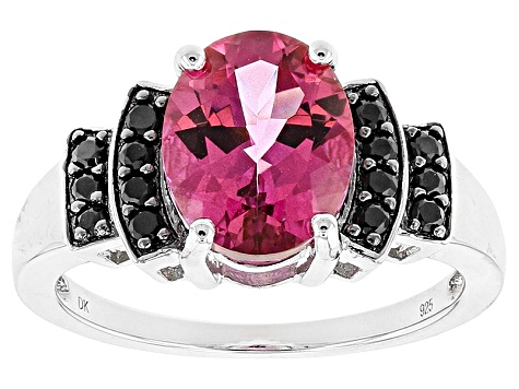 Pink Danburite Sterling Silver Ring 2.37ctw