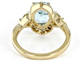 Sky Blue Topaz 18K Yellow Gold Over Sterling Silver Ring 3.27ctw