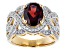 Red Garnet 18k Yellow Gold Over Sterling Silver Ring 2.95ctw