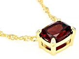 Red Garnet 18k Yellow Gold Over Silver Necklace 1.72ctw