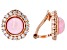 Pink Opal 18k Rose Gold Over Sterling Silver Clip-On Earrings 0.92ctw