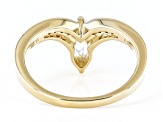 White Topaz 18k Yellow Gold Over Silver Ring 0.62ctw