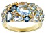 Sky Blue Topaz 18k Yellow Gold Over Sterling Silver Ring 3.65ctw