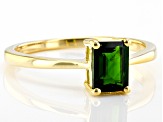 Chrome Diopside 18k Yellow Gold Over Sterling Silver Solitaire Ring 0.79ctw