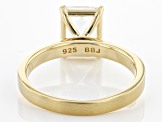 White Lab Created Sapphire 18k Yellow Gold Over Sterling Silver Solitaire Ring 2.16ct