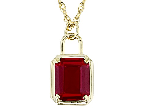 Lab-Created Ruby Necklace Diamond Accents Sterling Silver | Kay Outlet