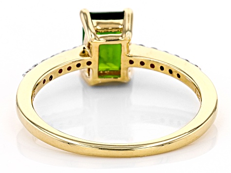 Green Chrome Diopside 18k Yellow Gold Over Sterling Silver Ring 0.90ctw