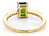 Green Chrome Diopside 18k Yellow Gold Over Sterling Silver Ring 0.90ctw