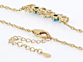 Sleeping Beauty Turquoise 18k Yellow Gold Over Sterling Silver Necklace 1.39ctw