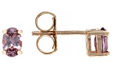 Pink Color Shift Garnet 18k Rose Gold Over Sterling Silver Stud Earrings 0.62ctw