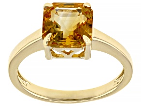 Yellow Citrine 18k Yellow Gold Over Sterling Silver Ring 2.50ct