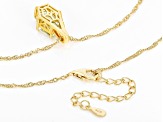Elongated Hexagon Prasiolite 18k Yellow Gold Over Sterling Silver Pendant 3.72ctw