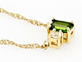 Green Chrome Diopside 18k Yellow Gold Over Sterling Silver 18" Necklace 0.64ctw