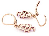 Pink Ceylon Sapphire 18k Rose Gold Over Sterling Silver Earrings 2.06ctw