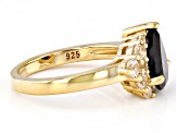 Black Spinel 18k Yellow Gold Over Sterling Silver Ring 2.17ctw