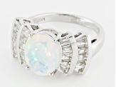 Multi Color Ethiopian Opal Sterling Silver Ring 3.52ctw