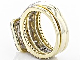 Champagne And White Diamond 10k Yellow Gold Ring 2.00ctw