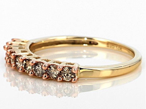 champagne diamond ring band