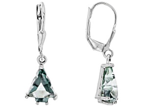 Green Biggering(TM) Mystic Quartz(R) silver earrings 3.70ctw