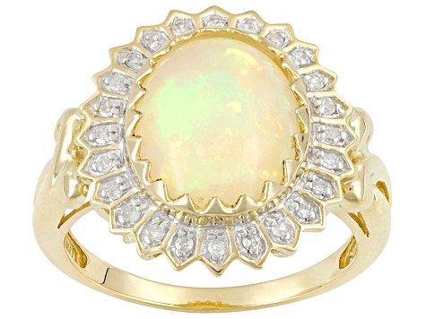 10k gold opal ring