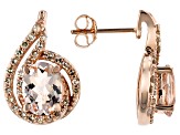 Peach Morganite 10k Rose Gold Earrings 2.14ctw