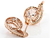 Peach Morganite 10k Rose Gold Earrings 2.14ctw