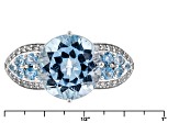 Sky Blue Topaz Sterling Silver Ring 4.30ctw