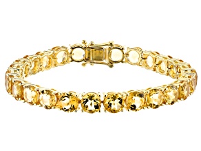 Yellow Citrine 18k Yellow Gold Over Sterling Silver Bracelet 27.66ctw