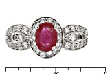 Mahaleo Ruby Sterling Silver Ring .96ctw