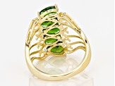 Green Chrome Diopside 18k Yellow Gold Over Sterling Silver Ring 1.75ctw