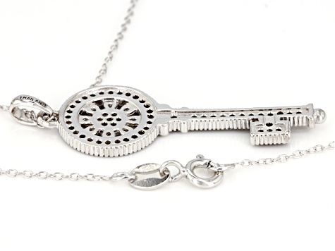 Black Spinel Sterling Silver Key Pendant With Chain 52ctw Roh024 Jtv Com - Sterling Silver Key Pendant Black Spinel Sterling Silver Key Pendant With Chain 52ctw Roh024 Jtv Com - Sterling Silver Key Pendant