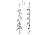 White Cubic Zirconia Rhodium Over Sterling Silver Earrings 1.46ctw