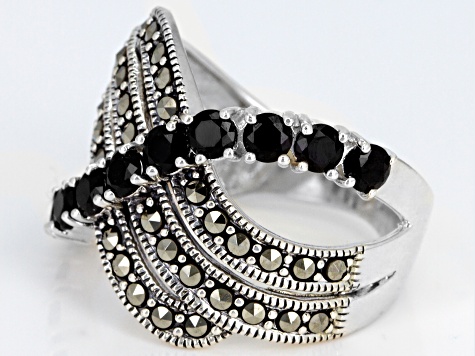 Black Spinel Sterling Silver Ring 1.30ctw - RRH067 | JTV.com