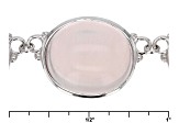Pink Rose Quartz Sterling Silver Necklace