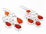 Orange Carnelian Sterling Silver Earrings