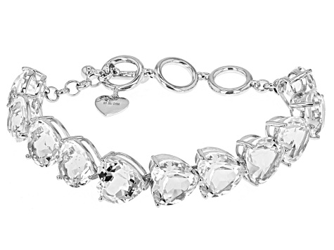 White Quartz Sterling Silver Bracelet 65 60ctw Rrh311 Jtv White Quartz Sterling Silver Bracelet 65 60ctw
