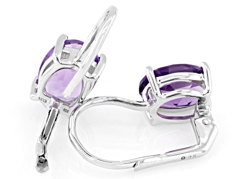 Canela Amethyst Rhodium Over Sterling Silver Earrings 2.88