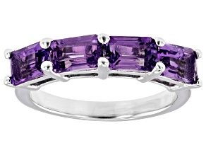 Canela Amethyst Rhodium Over Sterling Silver Ring 1.98ctw