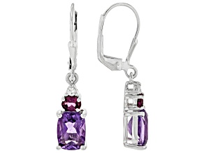 Purple Canela Amethyst Rhodium Over Sterling Silver Ring 2.90ctw