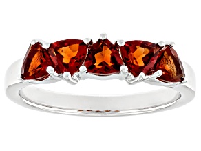 Madeira Citrine Rhodium Over Sterling Silver Ring 0.94ctw