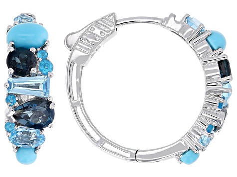 Judith Ripka Turquoise, Blue Topaz, Enamel & Cubic Zirconia