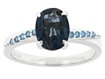 Picture of London Blue Topaz Rhodium Over Sterling Silver Ring 1.94ctw