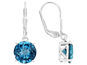 London Blue Topaz Rhodium Over Sterling Silver Earrings 5.66ctw