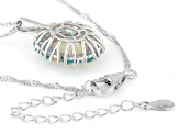White Ethiopian Opal Rhodium Over Sterling Silver Pendant with Chain 3.09ctw