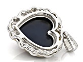 Purple Drusy Quartz Rhodium and 18K yellow Gold Over Sterling Silver Pendant 6.84ctw