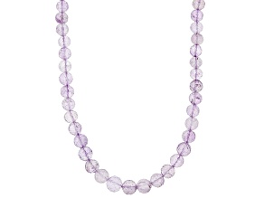 Lavender Amethyst Rhodium Over Sterling Silver Necklace
